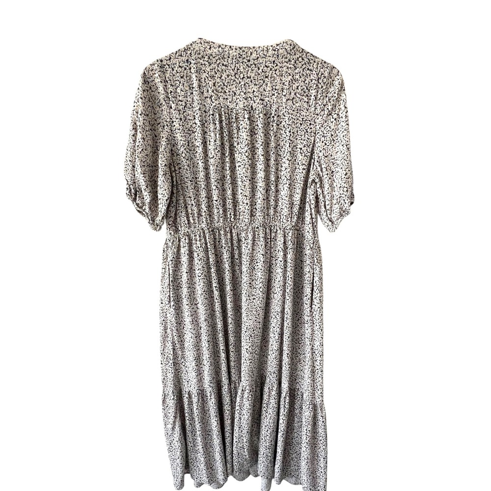 Sonoma Goods For Life Linen Blend Midi Dress Large Floral Button Front Pockets - Picture 2 of 8